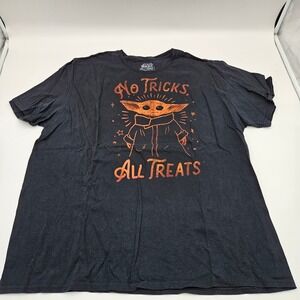 Star Wars The Mandalorian Grogu No Tricks All Treats Halloween T Shirt 3XL